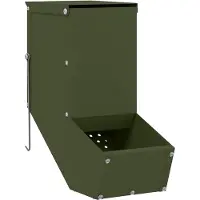 vidaXL Distributeur pour lapins Vert olive 12,5 x 26 x 28,5 cm