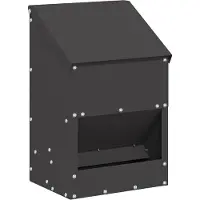 vidaXL Mangeoire pour poules Noir 21 x 16 x 33 cm Acier Laminé à Froid