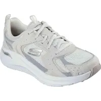 SKECHERS Sneakers 150332-NAT in Natural Leather/Mesh/Gray Trim color size 40