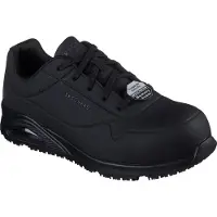 SKECHERS Baskets de sécurité pour homme UNO SR - DOLTIN 200177EC BLK noir, pointure : 43 EU