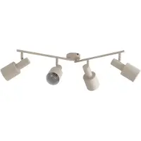 LINDBY Plafonnier , Ovelia, dimmable, Beige, Salon / séjour, Métal, Moderne
