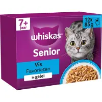 Whiskas 7+ Nourriture Humide - Sélection en Gelée - Poisson - 24 x 85 g