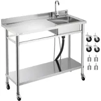 Vevor Évier cuisine utilitaire en acier inoxydable