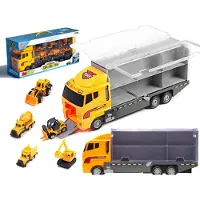 Pricenet Camion transporteur lanceur TIR + machines de construction de voitures métalliques