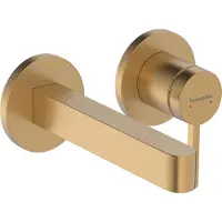 Hansgrohe Finoris Mitigeur monocommandé pour lavabo encastré pour montage mural avec bec 16,5 cm, saillie 168