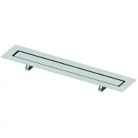Tece Caniveau de douche Drainline pour pierre naturelle avec support en acier inoxydable (800 mm) (800 mm)