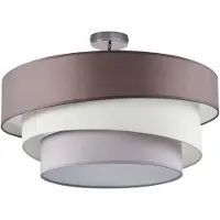 LINDBY Plafonnier , Melia, dimmable, Gris, Salon / séjour, Tissu / textile, Moderne
