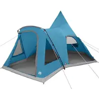 vidaXL Tente tipi pour 5 personnes avec toit, bleue, 545 x 450 x 295 cm