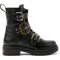 Lazamani Abby Femmes Biker Bottines en cuir Noir Taille 38