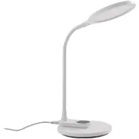 LINDBY Lampe de Table , Valtaria, dimmable, Blanc, Bureau / espaces de travail, Plastique, Moderne