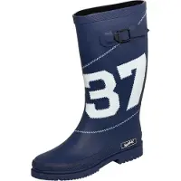 Saliha Bottes de pluie pour femme Simone, bleu foncé/blanc, taille 40