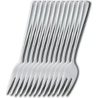 Esmeyer lot de 12 fourchettes à gâteaux STOCKHOLM en acier inoxydable 18/10,poli. Épaisseur du matériau 2.0mm, 204-049