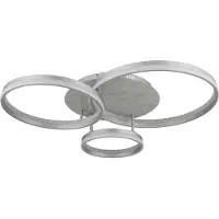 Globo Lampe de plafond Mary Gris argenté à 3 lumières