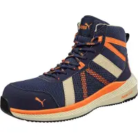 Puma Bottes de sécurité Rival bleu/orange mid S1PS conformes à la norme EN ISO 20345:2022 S1PS ESD FO HRO SR multicolores Taille 45