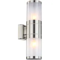 Globo Lighting Lampe extérieure en acier inoxydable Xeloo 2x E27