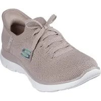 SKECHERS Baskets d'été Femme à enfiler, nouvelles baskets quotidiennes Natural