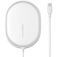 Baseus Chargeur à induction LIGHT Magnetic Iphone 12 avec câble Type C (WXQJ-02) Blanc