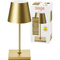 Sigor Lampe de bureau à batterie NUINDIE USB-C Mini 250 mm or