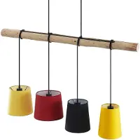 LINDBY Suspension , Hinai, dimmable, Bois, Salon / séjour, Tissu / textile, Scandinave