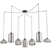 LINDBY Suspension , Marla, dimmable, Noir, Salon / séjour, Verre, Moderne