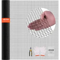 Vevor Grillage Métallique Noir Maille 1,27 cm Rouleau Grillage à Poule Clôture Soudé Fil en Fer Galvanisé Revêtement Vinyle PVC 183 cm x 30,5 m Calibre 19 pour Jardin Enclos Poulaillers Cage Animaux