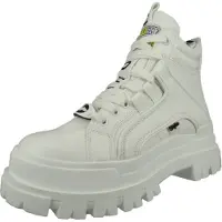 Buffalo Bottines à lacets 'Aspha' jaune / noir / blanc / blanc cassé