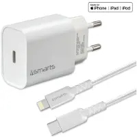 4smarts Schnelllade-Set 20W mit 1,5m Lightning Kabel f. iPhone (465591)