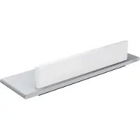 Keuco EDITION 400 Tablette de douche avec raclette en verre, aluminium anodisé argent / blanc, 11559170000