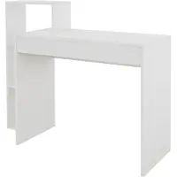 ML-Design Bureau Avec Étagère Bureau D'ordinateur Blanc Ml-Design