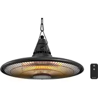 Auronic - Chauffage infrarouge - Suspendu - 10m2 - Electrique - 1500W - Télécommande - Noir