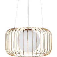 Beliani Lampe Suspension Bairoa Métal Doré
