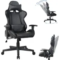Vdd Chaise de jeu Thomas - chaise de bureau gaming racing - ergonomique - noir