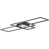 LINDBY Plafonnier , Ismera, dimmable, Noir, Salon / séjour, Métal, Moderne