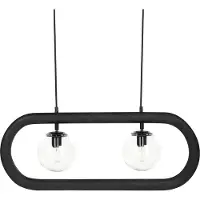 Beliani Lampe pendante en bois Ayensu Noir Lumarko