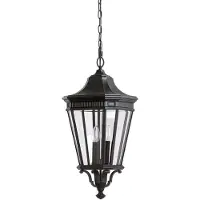 Elstead Lighting Cotswold Lane grande lampe d'extérieur suspendue 3xE14 noir Feiss FE-COTSLN8-L-BK