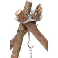 MFH - Max Fuchs Support tripode, acier inoxydable, avec chaîne et crochet (11.50 cm)