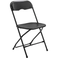 Oviala Chaise pliante noire en plastique - REKKEM