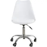 Vdd Chaise de bureau - - Hauteur Réglable - Roulettes - Blanc