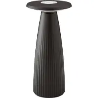 Sigor LED Lampe de table à accu + vase "Nuflair" 2,2W 820 (blanc chaud) + 827 (ton chaud-extra) noir mat gradable