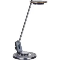 Beliani Lampe de bureau LED Noir Métal Port USB Variable Abat-jour réglable Bras Réglage de la luminosité Moderne Bureau Equipement Lampe de travail