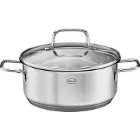 Rösle Basic Line Bratentopf Basic Line Ø 20 cm Edelstahl, mit Glasd