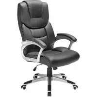 Deuba Chaise de bureau noire 120kg
