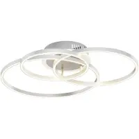 LINDBY Plafonnier , Tula, dimmable, Métallique, Salon / séjour, Métal, Moderne