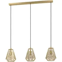 Eglo Luminaire suspendu - Jaune d'or - Laiton - Acier - 3 lumières - 95 x 110 cm