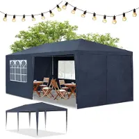 Juskys Tente de réception avec parois latérales - 3x6 M - tente de terrasse Tente de réception