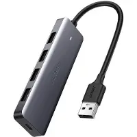 UGREEN HUB USB-A vers 4x USB-A 3.0 / 1x alimentation micro-USB - Gris