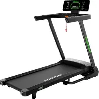 Tunturi Cardio Fit T50 Tapis de Course - Walking Pad - 44 Programmes - Pliable - Compact - 0,8 à 16,0 km/h - Équipement de Fitness pour la Maison