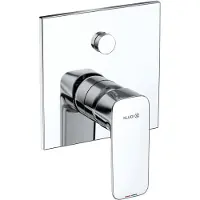 Kludi PURE&STYLE Mitigeur monocommandé encastré pour bain et douche, inverseur de pression PUSH&SWITCH