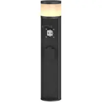 LUCANDE Corban Lampe de Jardin w/2 Power Strip Graphite