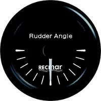 Recmar 0-190º R-l Rudder Angle Indicator Noir 51 mm